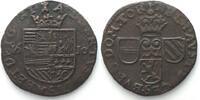 Belgien - Tournai SPANISH NL - TOURNAI Liard 1610 ALBERT & ISABELLA copper SCARCE! XF -