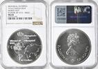 S$10 1974 CANADA KANADA - ZWITTERPRÄGUNG 10 Dollars 1974 Weltkarte OLYMPIA MONTREAL Silber RAR!!! NGC MS 68