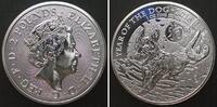 England GREAT BRITAIN 2 Pounds 2018 Lunar YEAR OF THE DOG, 1 oz silver -