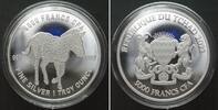 Tschad CHAD 5000 Francs CFA 2022 Zebra MANDALA WILDLIFE silver 1 oz Proof -