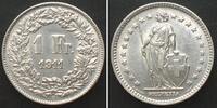 Schweiz SWITZERLAND. 1 Franc 1911 silver UNC! -