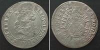 Haus Habsburg HUNGARY. 15 Krajczar 1687 KB, LEOPOLD I, Madonna, silver XF -