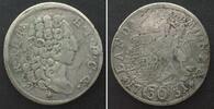 Bayern German States BAVARIA. 30 Kreuzer 1731 CHARLES ALBERT silver VF -