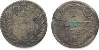Brandenburg-Bayreuth German BRANDENBURG-BAYREUTH. 1 Kreuzer 1785 B, KARL ALEXANDER, billon VF -
