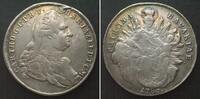 Bayern Konventionstaler German States BAVARIA. Thaler 1786, CARL THEODOR, silver VF-XF -