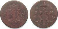 Würzburg, Bistum German WURZBURG Bishopric. 1/2 Pfennig ND (1779-95) FRANZ LUDWIG v. ERTHAL -