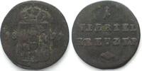 Würzburg, Grossherzogtum WURZBURG 1/4 Kreuzer 1811, FERDINAND of AUSTRIA, copper VF -