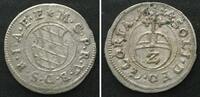 Bayern BAVARIA 2 Kreuzer 1624, MAXIMILIAN I, silver XF -