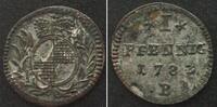 Brandenburg-Bayreuth German BRANDENBURG-BAYREUTH. Pfennig 1783 B, KARL ALEXANDER, billon UNC-! -