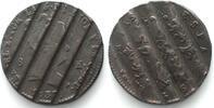 Spanien SPAIN. DEMONETIZED 8 Maravedis 1837 Aqueduct, Segovia mint, ISABEL II copper XF! -