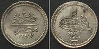 Ägypten EGYPT. 20 Para AH 1277//2 (1861), ABDUL AZIZ, silver SCARCE! AU! -