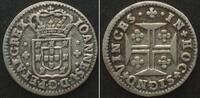 Portugal PORTUGAL. 60 Reis (6 Vintens) ND (1706-1750), JOHN V, silver, SCARCE! VF+ -