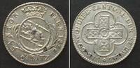 Schweiz - Bern Swiss BERN 2-1/2 Batzen 1826 - OVERSTRUCK ON 10 Kreuzer 1797 - silver UNC-! -