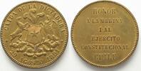 Chile - Medaillen CHILE 1891 CAIDA DE LA DICTADURA Token, gilt copper, UNC- -