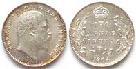 Indien Britisch BRITISH INDIA 2 Annas 1904 EDWARD VII silver UNC! -