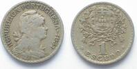 Portugal PORTUGAL 1 Escudo 1931 Cu-Ni SCARCE YEAR! VF -