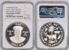 S2P 1978 TONGA TONGA 2 Pa anga 1978 TAUFA AHAU TUPOU IV. Geburtstag FAO Silber RAR! Top Pop! NGC PF 69 ULTRA CAMEO