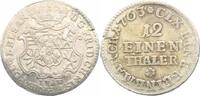 Sachsen-Albertinische Linie 1/12 Taler Friedrich Christian 1763. -