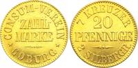 Sachsen-Coburg, Stadt 7 Kreuzer-20 Pfennig-2 Silbergroschen oJ -