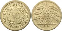 Weimarer Republik 50 Rentenpfennig 1924 E EF