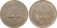 Weimarer Republik 4 Reichspfennig 1932 D VF-EF