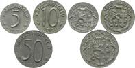 Hersfeld 5, 10 und 50 Pfennig 1919 Fast vorzüglich, zusammen 8,00 EUR  Excl. 6,00 EUR Verzending