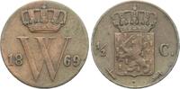 Niederlande-Königreich Cu 1/2 Cent Wilhelm III., 1849-1890. -