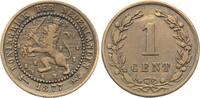 Niederlande-Königreich Cu 1 Cent Wilhelm III., 1849-1890. -