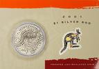 Australien 1 AUD 2001 Kangaroo 1 oz Silver 2001 in Coincard Stempelglanz 85,00 EUR  Excl. 20,00 EUR Verzending