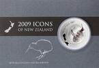 Neuseeland Kiwi 1 oz Silber 2009 im Blister 1 NZD 2009 Stempelglanz