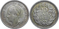 Netherland 10 Cents 1936 Wilhelmina 1890-1948 VF 5,00 EUR  Excl. 4,90 EUR Verzending