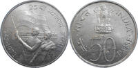 India 50 Paise 1972 25th Anniversary of Independence EF 5,00 EUR  Excl. 4,90 EUR Verzending