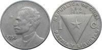 Cuba 1 Centavo 1958 José Martí VF 5,00 EUR  Excl. 4,90 EUR Verzending