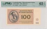 Czechoslovakia Czechoslovakia (Theresienstadt Ghetto), 100 Kronen 1943 - PMG 65 EPQ -