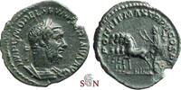 Macrinus AE denarius - Macrinus in triumphal quadriga - RIC 36 -