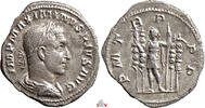  Maximinus Thrax Denarius - P M TR P PP - four standards (!) - RIC -   