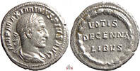  Maximinus Thrax Denarius - VOTIS DECENNALIBVS - RIC 17   