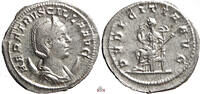   Herennia Etruscilla Antoninianus - PVDICITIA AVG - RIC 59b  125,00 EUR  Excl. 10,00 EUR Verzending