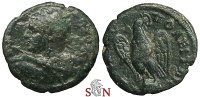 Caracalla AE 17 - Hadrianopolis - Thrace - Eagle on globe - Very Rare -