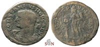 Constantius I. as Caesar Follis - rare bust with club on shoulder - Lugdunum min -