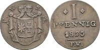 Waldeck Cu-1 Pfennig Georg Heinrich 1813-1845. -