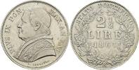 Italien-Kirchenstaat (Vatikan) 2 1/2 Lire Pius IX. 1846-1878. -