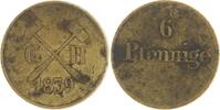 Sachsen-Hildburghausen Messingmarke zu 6 Pfennig Marken des Kupferhammers in Ilmenau. -