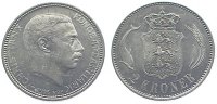 Dänemark 2 Kroner Christian X. 1912-1947. -