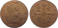 Spanien-Königreich Cu 8 Maravedis Isabel II. 1833-1868. -