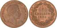 Baden-Durlach 1/2 Kreuzer Friedrich I. 1852-1907. -