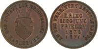 Baden-Durlach Cu Gedenkkreuzer Friedrich I. 1852-1907. -