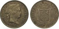 Spanien-Königreich 40 Centimos de Escudo Isabel II. 1833-1868. -
