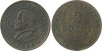 Italien-Kirchenstaat / Vatikan Cu 2 Soldi Pio IX. 1846-1878. -