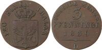 Brandenburg-Preußen Cu 3 Pfennig Friedrich Wilhelm III. 1797-1840. -